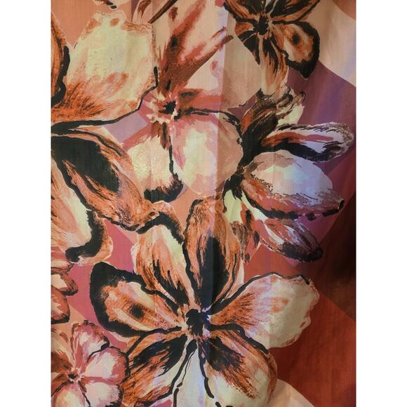 New Vince Camuto Pink Floral Scarf 47" Square Romantic Feminine - Picture 4 of 8